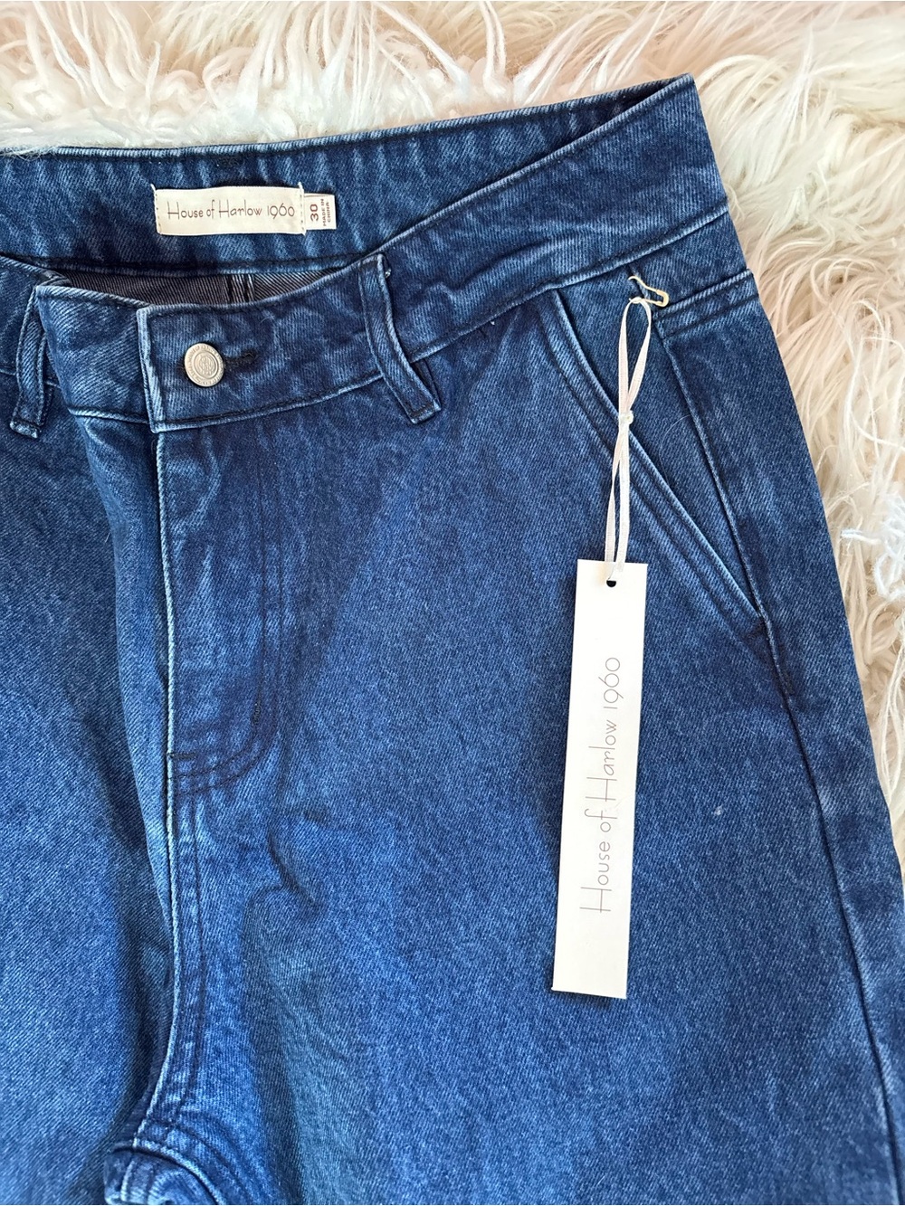 House of Harlow 1960 Reva Straight Leg Jeans Medium Wash NWT 30/10 - Picture 2 of 6